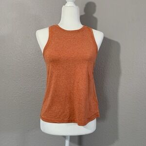 Athleta Orange‎ Uptempo  Tank Top Heathered Texture Size XXS Yoga Athletic